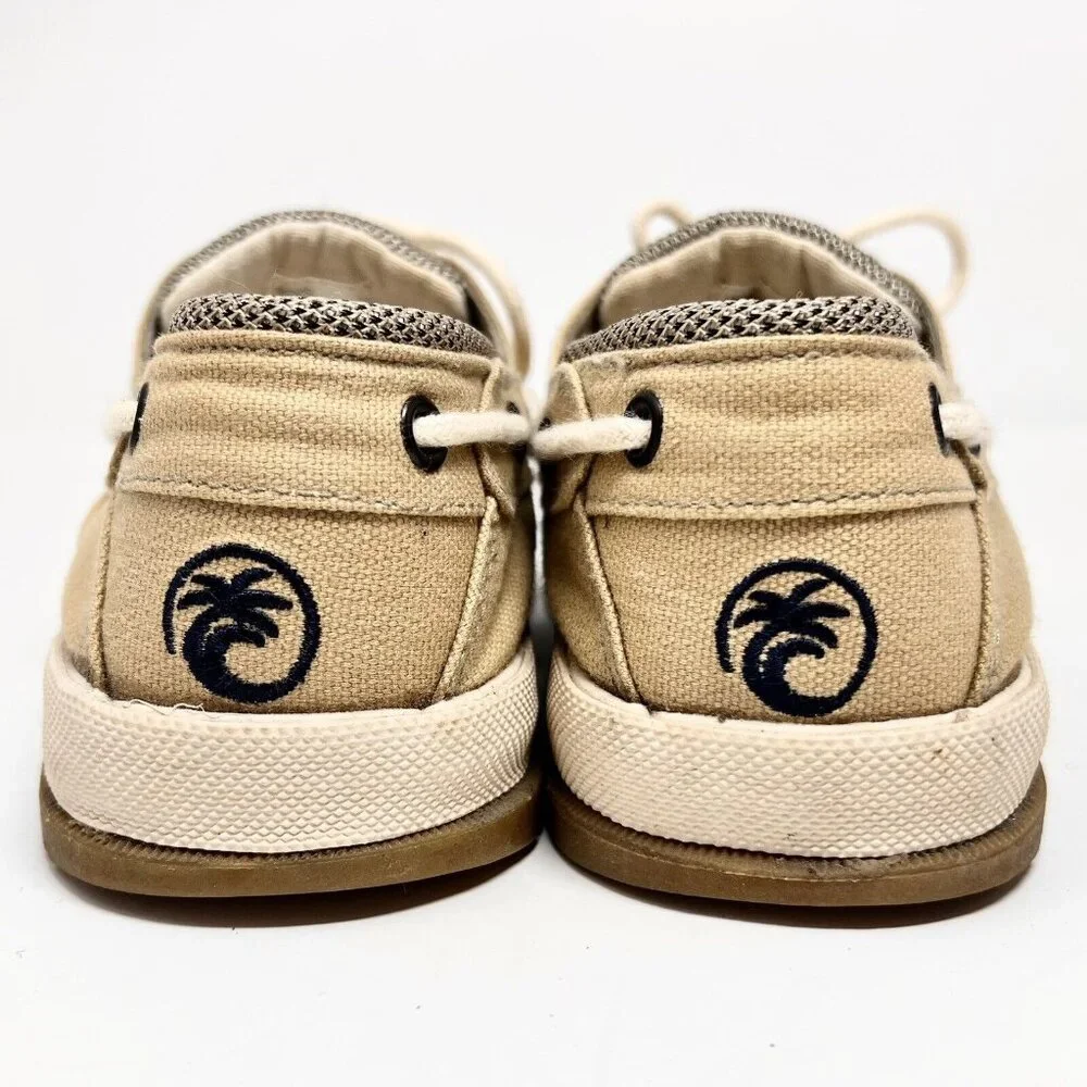 Ocean Pacific OP Spinnaker Deck Boat Tan Shoes Sz 7.5 Style OP1782A Canvas Prep